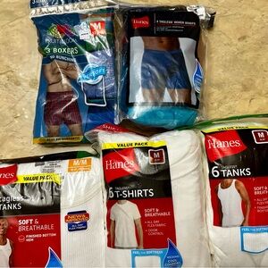 Bundle of Hanes Men's Assorted Boxer Briefs and Tanks